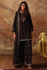 3-PC Embroidered Raw-Silk Suit CMA-5-065