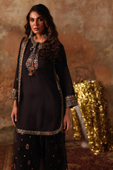 3-PC Embroidered Raw-Silk Suit CMA-5-065