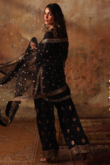 3-PC Embroidered Raw-Silk Suit CMA-5-065