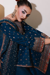 3-PC Embroidered Raw-Silk Suit CMA-5-137A