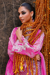 3-Pc Unstitched Embroidered Printed Chiffon Collection VSL6-14