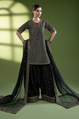 3-PC Embroidered Raw-Silk Suit CMA-6-237