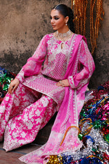 3-Pc Unstitched Embroidered Printed Chiffon Collection VSL6-14