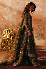 3-PC Embroidered Net Pishwas Suit stm-5-03