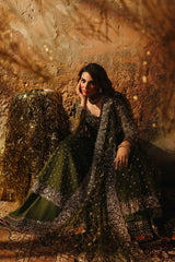 3-PC Embroidered Net Pishwas Suit stm-5-03