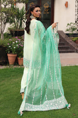 3-PC  Embroidered Cotton Net CMA-5-234