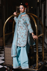 3-PC Embroidered Raw-Silk Suit CMA-5-111