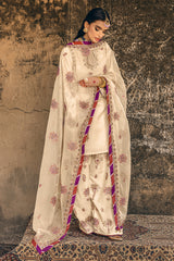 3-PC Embroidered Raw-Silk Suit CMA-5-137 SKIN