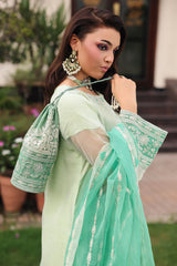 3-PC  Embroidered Cotton Net CMA-5-234