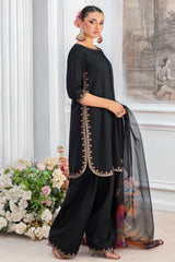 3-PC Embroidered Raw-Silk Suit CMA-5-102