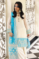 3-PC  Embroidered Cotton Net CMA-5-239