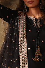 3-PC Embroidered Raw-Silk Suit CMA-5-078