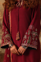 3-PC Embroidered Raw-Silk Suit CMA-5-068