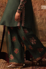 3-PC Embroidered Raw-Silk Suit CMA-5-079