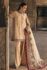 3-PC Embroidered Raw-Silk Suit CMA-5-125 OFF-WHITE