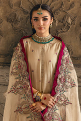 3-PC Embroidered Raw-Silk Suit CMA-5-125 OFF-WHITE
