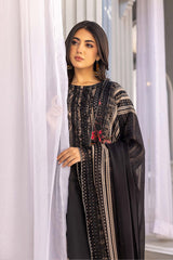 3-Pc Charizma Unstitched Embroidered Lawn Shirt With Embroidered Chiffon Dupatta AN23-27