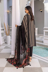 3-Pc Charizma Unstitched Embroidered Lawn Shirt With Embroidered Chiffon Dupatta AN23-27