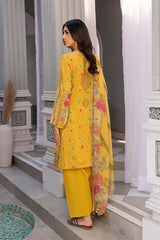 3-Pc Charizma Unstitched Embroidered Lawn Shirt With Embroidered Chiffon Dupatta AN23-26