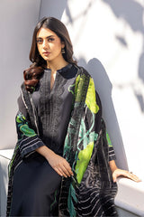 3-Pc Charizma Unstitched Embroidered Lawn Shirt With Embroidered Chiffon Dupatta AN23-25