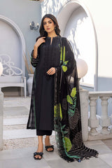 3-Pc Charizma Unstitched Embroidered Lawn Shirt With Embroidered Chiffon Dupatta AN23-25