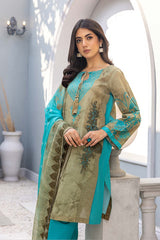 3-Pc Charizma Unstitched Embroidered Lawn Shirt With Embroidered Chiffon Dupatta AN23-30