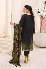 3 Pc Unstitched Embroidered Lawn With Chiffon Dupatta CEL23-17