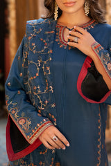 3-PC Embroidered Raw-Silk Suit CMA-5-136