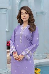 2 PC Embroidered Lawn Shirt With Straight Cotton Trouser CNP22-69