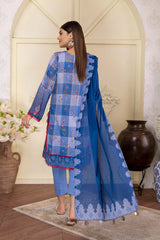 3-Pc Printed Lawn Unstitched With Chiffon Dupatta CP22-76