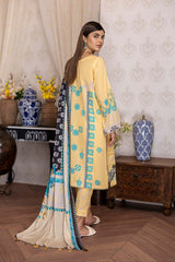 3-Pc Printed Lawn Unstitched With Chiffon Dupatta CP22-78