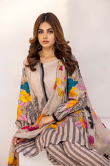 3-Pc Digital Printed Lawn Shirt With Lawn Trouser and Chiffon Dupatta CPM23-51