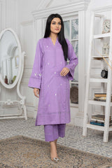 2-PC Embroidered Lawn Shirt With Qlot Trouser CNP22-75
