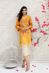 2-PC Embroidered Lawn Shirt With Qlot Trouser CNP22-57
