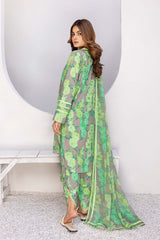 3-Pc Digital Printed Lawn Shirt With Lawn Trouser and Chiffon Dupatta CPM23-63