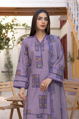 3-Pc Digital Geomatric Printed Shirt With Lawn Trouser and Chiffon Dupatta CPM23-58