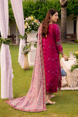 3-Pc Charizma Unstitched Embroidered Swiss Lawn With Chiffon Dupatta CSM-3-03