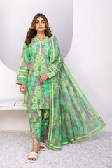 3-Pc Digital Printed Lawn Shirt With Lawn Trouser and Chiffon Dupatta CPM23-63