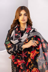 3-Pc Digital Printed Lawn Shirt With Printed Trouser and Chiffon Dupatta CPM23-47