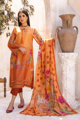 3-Pc Charizma Unstitched Printed Bnarsi Suit With Banarsi Lawn Dupatta CP23-40