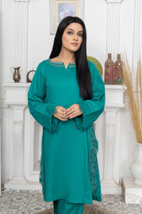 2-Pc Embroidered Lawn Shirt With Cotton Shalwar CNP22-88