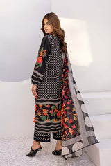 3-Pc Digital Printed Lawn Shirt With Printed Trouser and Chiffon Dupatta CPM23-47