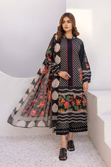 3-Pc Digital Printed Lawn Shirt With Printed Trouser and Chiffon Dupatta CPM23-47