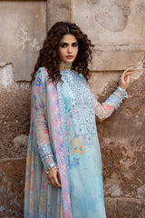 3-PC Unstitched Embroidered Chiffon Collection VSLW6-11
