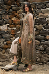 3-PC Unstitched Embroidered Chiffon Collection VSLW6-13