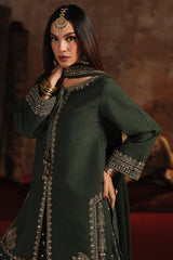 3-PC Embroidered Raw-Silk Suit CMA-5-168