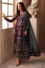 3-PC Unstitched Embroidered  Luxury Chiffon  DJW6-01