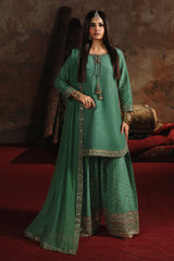 3-PC Embroidered Raw-Silk Suit CMA-5-171