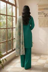 3-PC Embroidered Suit CNP-5-313 Green