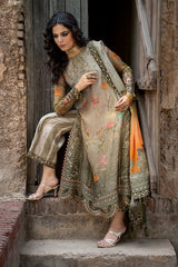 3-PC Unstitched Embroidered Chiffon Collection VSLW6-07